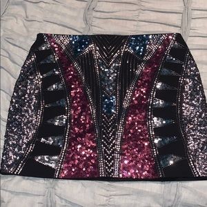 Sequin mini skirt